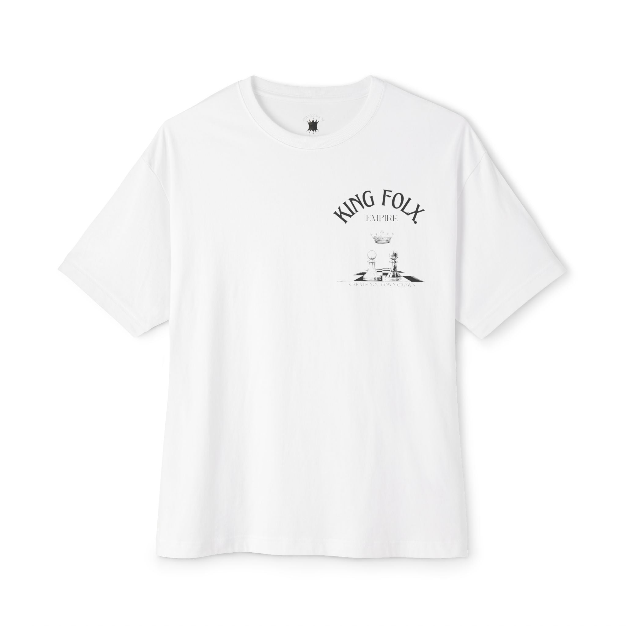 "PAWNS TO KINGS BLACK Print" Unisex Oversized Boxy Tee Comfortable Streetwear, Graphic T-Shirt