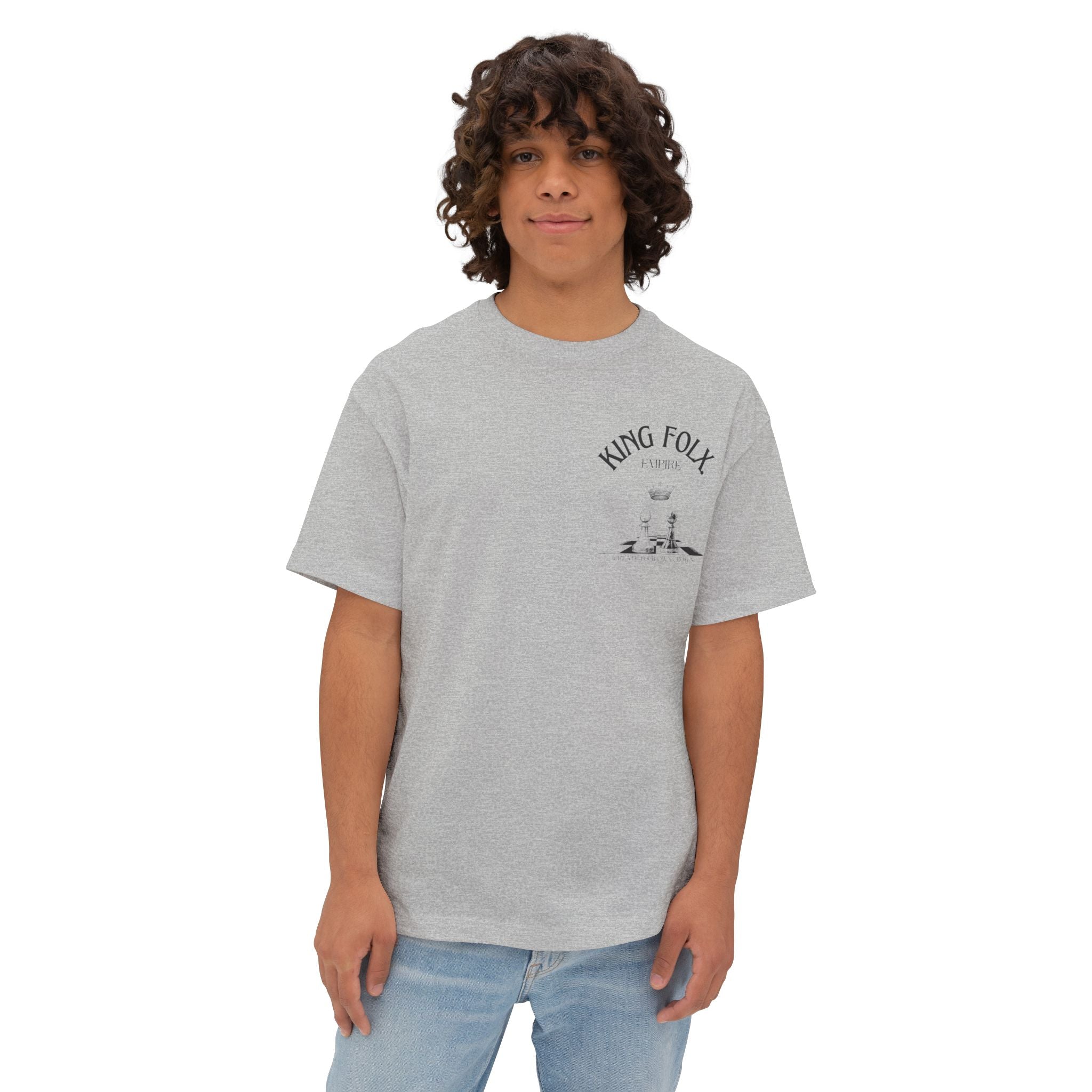 "PAWNS TO KINGS BLACK Print" Unisex Oversized Boxy Tee Comfortable Streetwear, Graphic T-Shirt