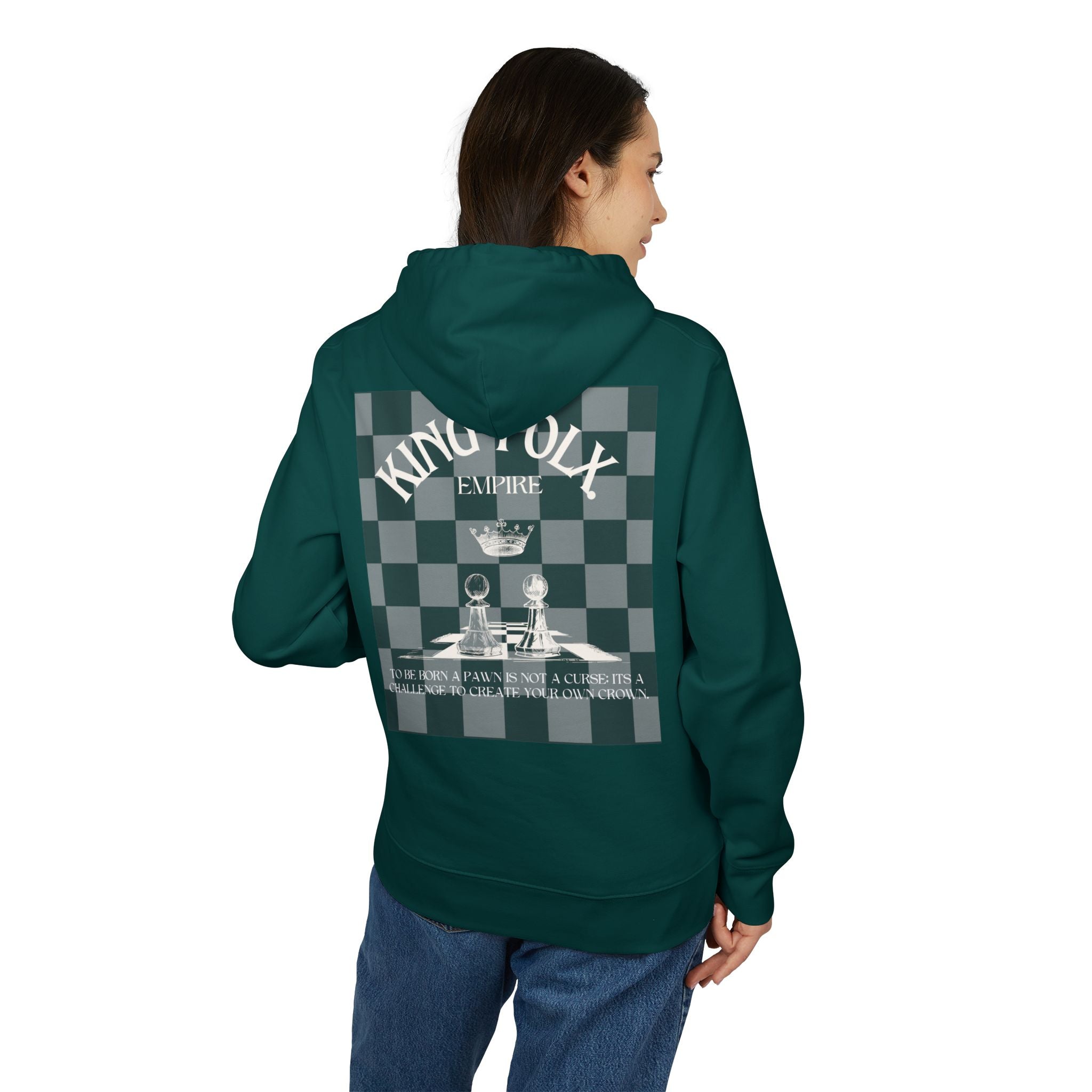 "PAWNS TO KINGS WHITE Print" Unisex Hoodie