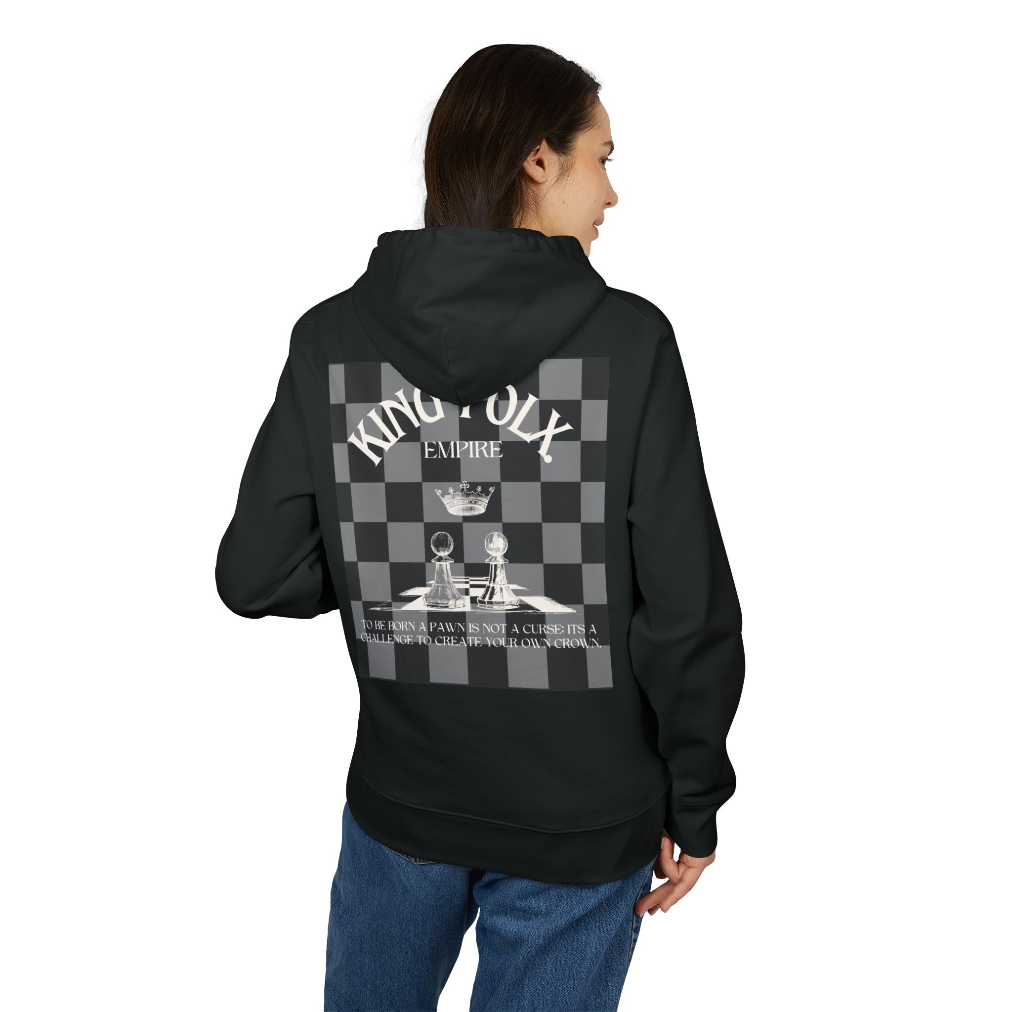 "PAWNS TO KINGS WHITE Print" Unisex Hoodie