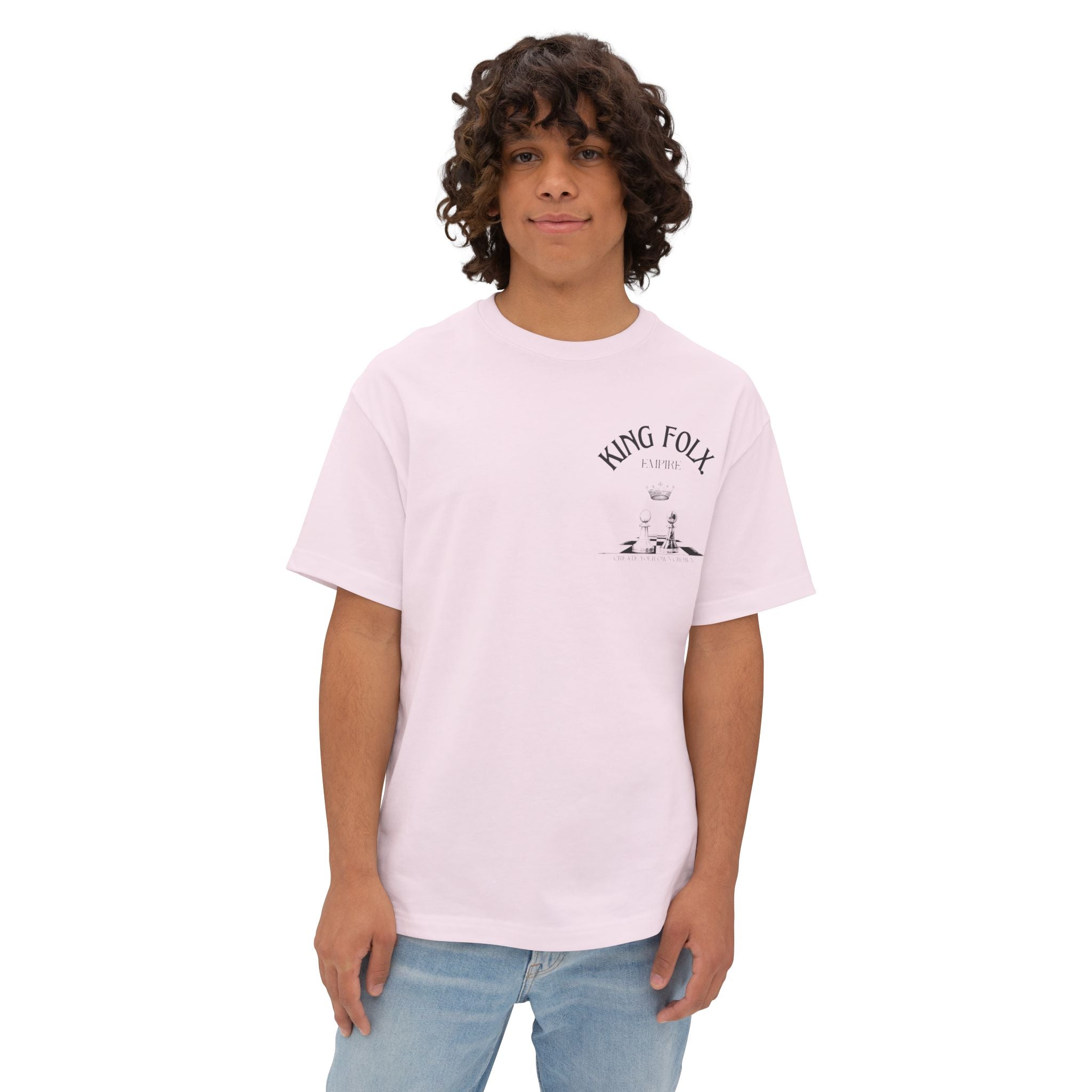 "PAWNS TO KINGS BLACK Print" Unisex Oversized Boxy Tee Comfortable Streetwear, Graphic T-Shirt
