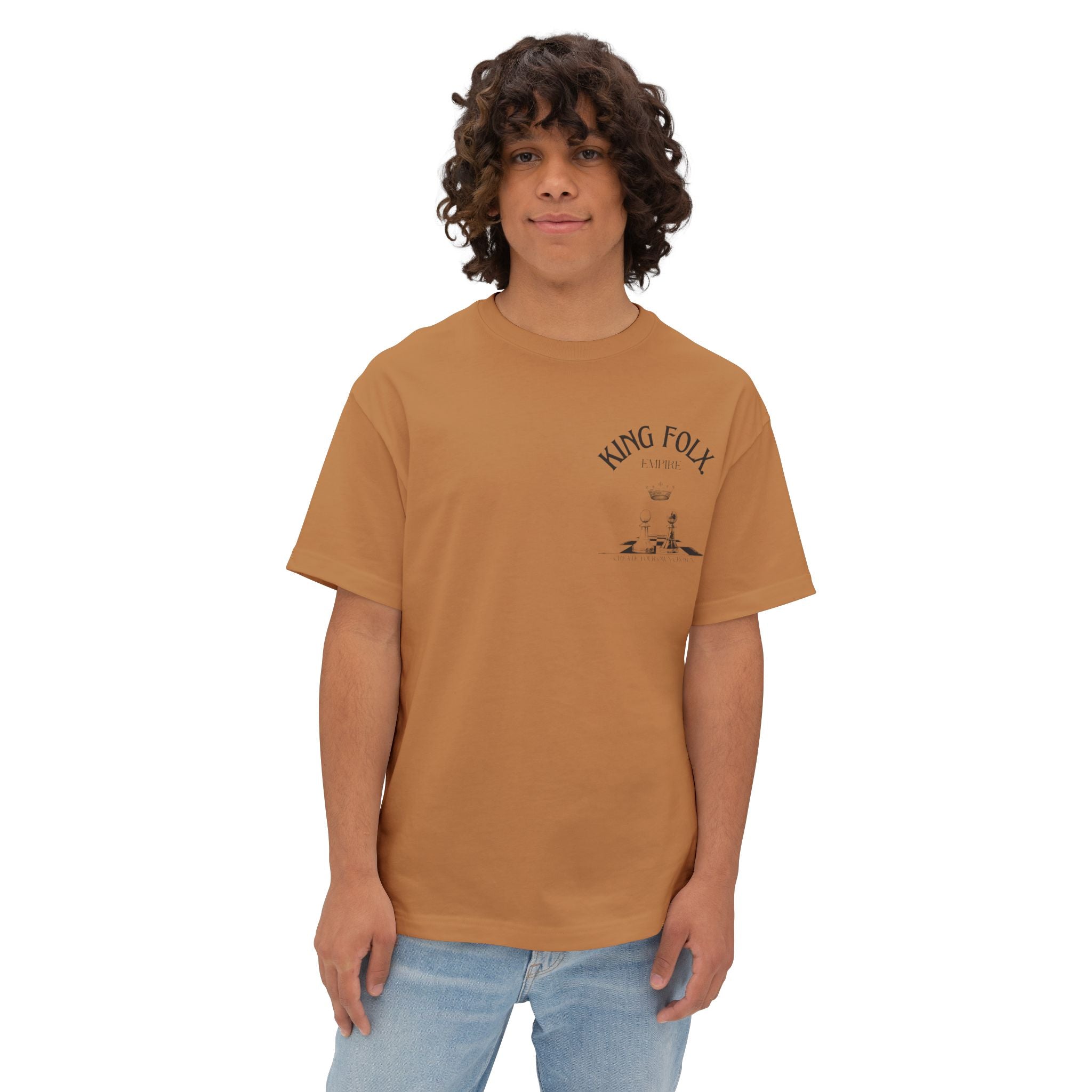 "PAWNS TO KINGS BLACK Print" Unisex Oversized Boxy Tee Comfortable Streetwear, Graphic T-Shirt