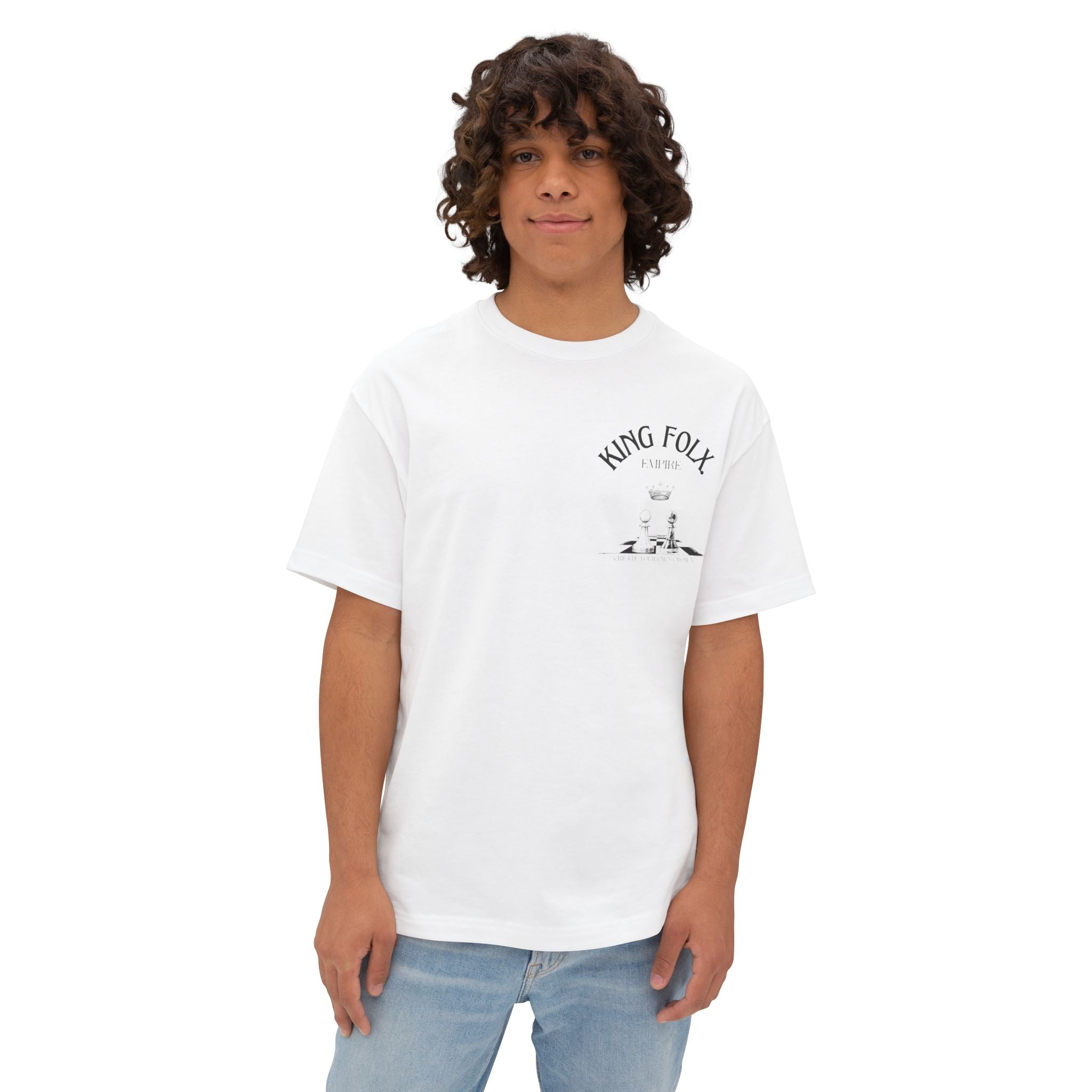 "PAWNS TO KINGS BLACK Print" Unisex Oversized Boxy Tee Comfortable Streetwear, Graphic T-Shirt