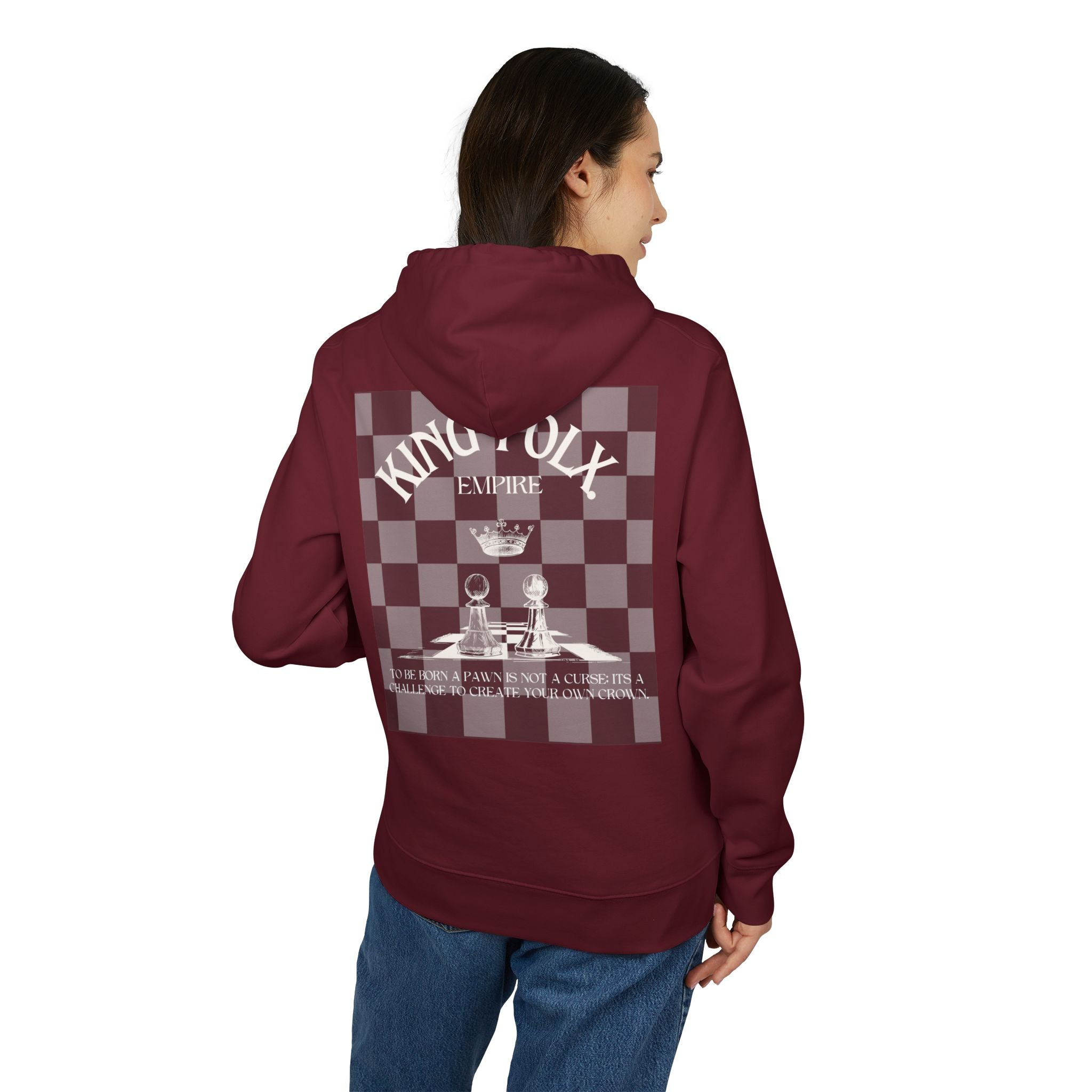 "PAWNS TO KINGS WHITE Print" Unisex Hoodie