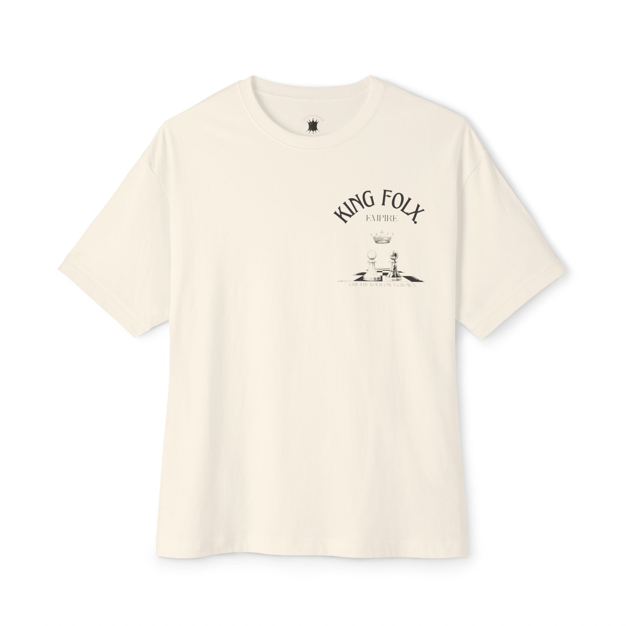 "PAWNS TO KINGS BLACK Print" Unisex Oversized Boxy Tee Comfortable Streetwear, Graphic T-Shirt