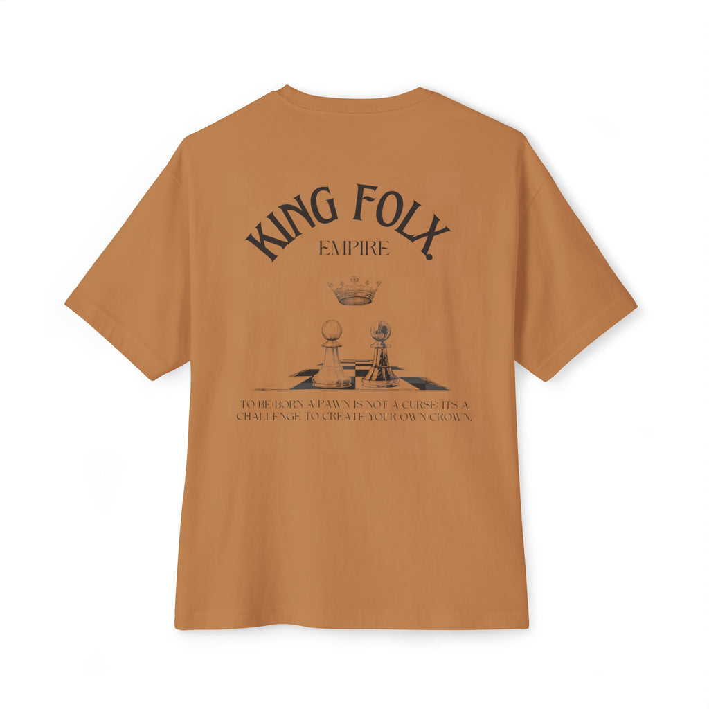 "PAWNS TO KINGS BLACK Print" Unisex Oversized Boxy Tee Comfortable Streetwear, Graphic T-Shirt